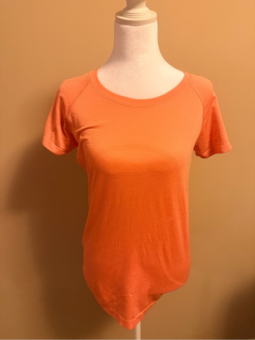 lululemon athletica Short Sleeve Scoop Neck Top in Bright Orange